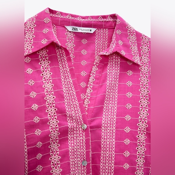 NWT Zara Limited Edition EMBROIDERY SHIRT - Picture 11 of 11